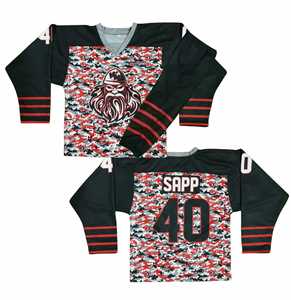 Design Your Own Logo Ice Hockey Jersey High Quality Ice Hockey Jersey 100% Polyester Breathable Custom Made jersey - Product Image 1