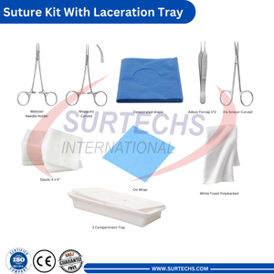 Nuevo juego de instrumentos de cirugía y laceración menor profesional de alta calidad, kit médico Manual de Surtechs - Product Image 2
