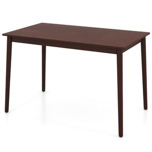 Table à manger de style mid-century pour 4 personnes, pliable et convertible, style nordique avec pieds en bois de caoutchouc - Product Image 1