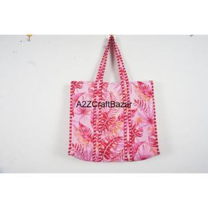 Bolsa de Mano Grande, 100% Algodón Puro, Multicolor, a Rayas, con Asas Largas, Ecológica y Sostenible, para la Playa y Compras - Product Image 2