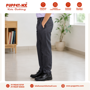 Pantalones de Uniforme Escolar Grises de Alta Demanda para Niños, Corte Recto Clásico, Suministro al por Mayor - Product Image 4