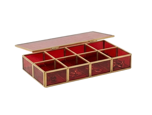 Glass Brass Jewelry <b>Box</b> With Gold Trim Panels Gifting Use Storage Container Brass Jewelry <b>Box</b> In <b>Heart</b> <b>Shape</b> - Product Image 6