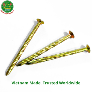 1-3/8 Inch Yellow Plated Nails with Screw/Smooth Shank Style for Woodworking | Clavos sueltos con recubrimiento amarillo - Product Image 5