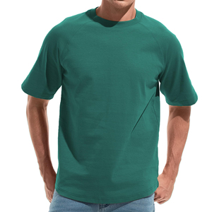 T-shirt en maille à manches courtes vert marine pour homme, col rond, séchage rapide, coupe classique, couleur unie, vêtement décontracté - Product Image 3