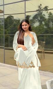 Conjunto de Salwar Kameez Pakistaní de Algodón Marrón, Largo hasta el Suelo, Traje Étnico Tradicional para Mujer con Dupatta para Fiestas y Bodas - Product Image 3