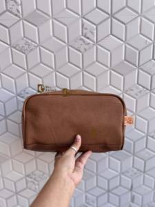 Organizador de artículos de aseo de cuero con herramientas manuales, nuevo lujo, gran capacidad, bolsas de maquillaje de cuero de vaca para viajes para mujer con asa - Product Image 2