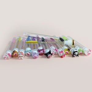 Pennelli per Ciglia Minimalisti in Pelo Sintetico, Spoolie a Forma di Arachide con Coperchio Antipolvere, Colori Personalizzabili, Manico in Plastica Morbida, Vendita all'Ingrosso per Prodotti di Bellezza - Product Image 2