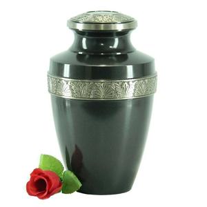 โถใส่เถ้ากระดูกโลหะสีชมพูสุดหรูพร้อมดีไซน์กุหลาบและเคลือบเงา - Product Image 3