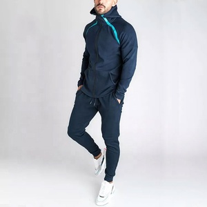 Haute qualité hommes Gym Fitness survêtement fermeture éclair vêtements de sport ensemble respirant polaire Joggers costumes gris XL personnalisable Logo Long - Product Image 6