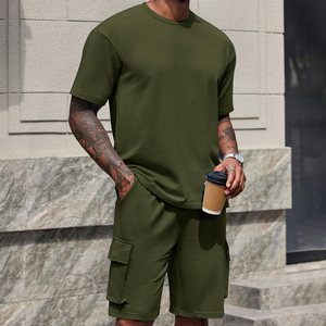 2026 New Custom Design And Logo Summer Sport Breathable Lightweight Two-Piece Short <b>Track</b> <b>suit</b> T-Shirts and Jogger Shorts Sets - Product Image 3