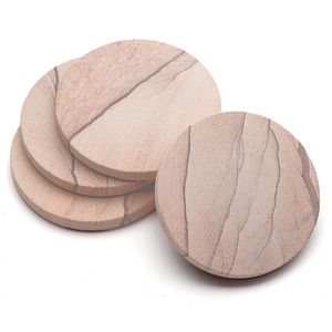 แผ่นรองแก้วไม้ทรงกลมทำมือ - Product Image 5