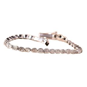 Moissanite Sterling <b>Silver</b> <b>Bracelet</b> Faceted Diamond <b>Bracelet</b> Customized Jewelry Wedding Gift Gift for Her - Product Image 1