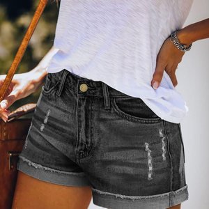 Shorts de Mezclilla para Mujer, Tendencia de Verano, Estilo Urbano, Color Personalizado, Alta Calidad, Transpirables, Ecológicos, Corte Ajustado, Precio Razonable - Product Image 2