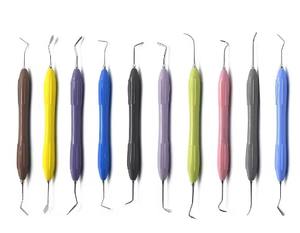 Kit de Restauración Estética Dental de Alta Calidad, 10 Piezas, Instrumentos de Relleno de Composite con Mango de Silicona de Doble Extremo y Caja - Product Image 2