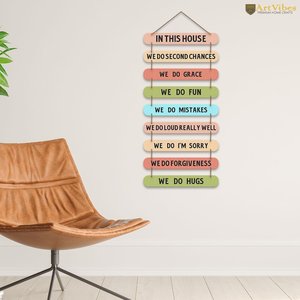 Décoration murale rustique moderne en MDF avec citations sur le thème de la maison, idéale pour le salon, le bureau, le couloir ou comme cadeau - Product Image 2