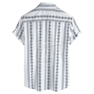 Chemise hawaïenne élégante pour homme, imprimé feuilles exotiques, boutonnée, idéale pour la plage, les vacances, les activités de plein air et les tenues décontractées. - Product Image 2