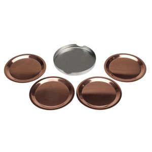 Handmade Metal <b>Coasters</b> With Decorative Finish For Premium Home Dining Table And Gift Collection - Product Image 1