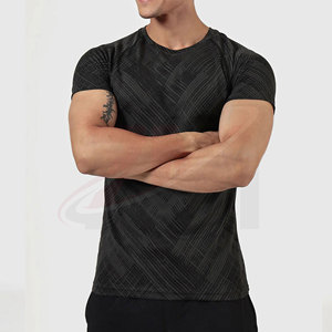 Vêtements de sport respirants et extensibles pour la course à pied, l'entraînement et la remise en forme, t-shirt de compression pour homme, vêtements de sport doux et confortables - Product Image 2