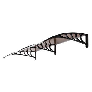 Copertura Antipioggia 80*38 pollici per Porte e Finestre, Marrone con Supporto Nero, Codice 82632470, Accessori per Grondaie - Product Image 3