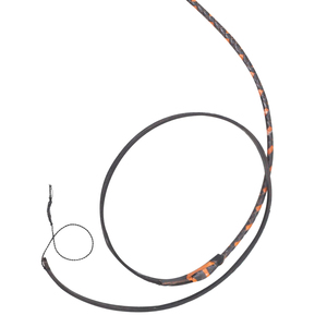 Fouet en cuir tressé 16 brins noir et orange, fouet de cheval robuste - Product Image 4