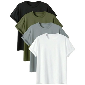 ผู้ผลิตเสื้อยืดโอเวอร์ไซส์สำหรับผู้ชาย ผ้าฝ้ายพรีเมียม ทรงหลวม เรียบง่าย หนานุ่ม สไตล์ลำลอง สตรีทแวร์ - Product Image 1