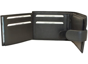 Cartera Bifold Delgada de Cuero Genuino para Hombre WOW, Cierre Plegable, Diseño Minimalista, Corta, para Uso Diario - Product Image 2
