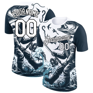 เสื้อตกปลาคุณภาพสูงระบายอากาศได้ดี ป้องกันรังสียูวี แบบซับลิเมชั่น เสื้อเจอร์ซีย์ตกปลาพิมพ์ลาย UV ระบายอากาศได้ดี/เสื้อยืด - Product Image 4