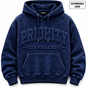 HIGH QUALITY <b>Three</b>-dimensional 3D Embossed Winter Hoodie Custom Logo Pure 100% Cotton Embroidery Oversized Streetwear Hoodies - Product Image 6