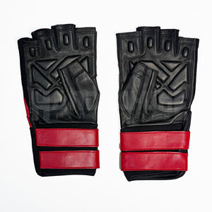 Poignées de main réglables, demi-doigts, sangle de poignet en PU, paume antidérapante, construction durable, boucle, gants de musculation unisexes pour - Product Image 1