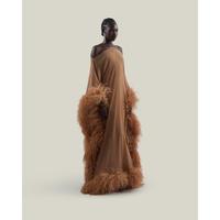 Robe de soirée élégante en coton, col en V, taille basse, longueur cheville, coupe trapèze, couleur unie, couleur personnalisable, respirante, séchage rapide