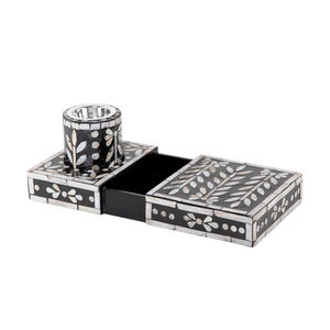 Luxury Mother of Pearl Mabkhar with Bakhoor Box Set Acrylic <b>Gift</b> Box Wholesale Ramadan Incense Burner for Middle East - Product Image 3