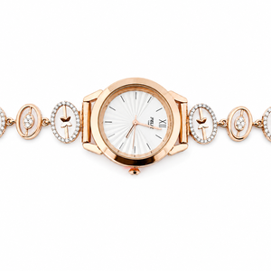 Montre à Quartz pour femmes, Bracelet en acier inoxydable, cadran rond analogique, montre-bracelet résistante à l'eau, bijoux à la mode - Product Image 3