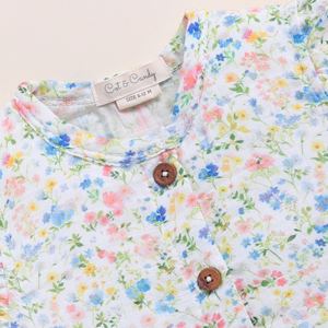 Premium Quality Organic Muslin Jabla Set Spring Floral Print Baby Clothing - Product Image 4