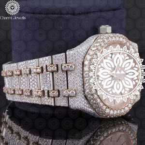 Charm Jewells Montre de luxe en acier inoxydable pour femme, 40 mm, analogique, à quartz, cadran rond, fermoir pliant - Product Image 4