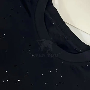 Créez votre propre logo sur des t-shirts en strass pour hommes, vêtements de fitness, dernier design de t-shirts en strass pour hommes - Product Image 5