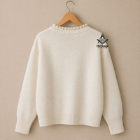 HMR Vente en gros – Cardigan d'hiver éco-responsable Delta Sigma, pull personnalisé avec broderie couleur et boutons, pour sororité, université, collège