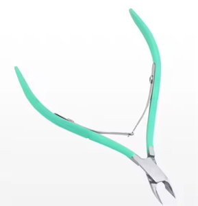 Pince à cuticules professionnelle en acier inoxydable 12,5 mm, lame biseautée incurvée, pointe acérée, poignée ergonomique, durable, manucure, pédicure - Product Image 1