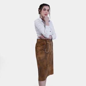 Jupe courte marron en similicuir taille haute pour femme, coupe ajustée, tendance, idéale pour les soirées, élégante, vente en gros, fabricant de jupes en cuir - Product Image 2