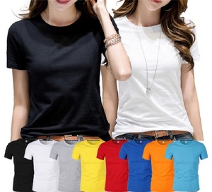 เสื้อยืดผู้หญิงเข้ารูปผ้าฝ้าย100% พิมพ์ลายเองเป็นมิตรกับสิ่งแวดล้อมชุดใส่ลำลองแขนสั้นมีขนาดพอดีตัวระบายอากาศได้ดี - Product Image 6