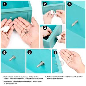 Boutons de tiroir en céramique blanche de qualité supérieure pour armoires de cuisine, commodes, poignées de porte décoratives, quincaillerie élégante pour meubles - Product Image 6