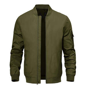 Customizable <b>Lightweight</b> <b>Mens</b> Winter Bomber <b>Jackets</b> Full Zip Up O-Neck Windbreaker 100% Polyester High Quality <b>Jacket</b> Breathable - Product Image 1