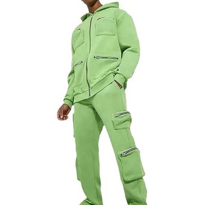 Sweat à capuche d'hiver pour homme, bleu marine et blanc uni, à manches longues, avec fermeture éclair, respirant, séchage rapide, en polaire polyester/nylon, style streetwear - Product Image 1