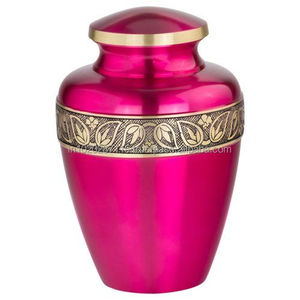 Urne traditionnelle de crémation de cendres humaines pour adultes en aluminium fabriqué à la main pour les restes funéraires stockage d'hommage affichage de mémoire décoratif - Product Image 5