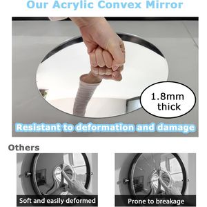 Specchio Convesso in Acrilico Regolabile da 11,65 Pollici per Traffico e Sicurezza, Ampio Angolo di Visione per Maggiore Copertura in Camere da Letto e Magazzini - Product Image 3