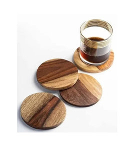 Posavasos de Madera Reutilizables Ecológicos Hechos a Mano de Primera Calidad, Opción Cuadrada, Tamaño Personalizado y Estilo Rústico, con Logotipo Personalizado - Product Image 5