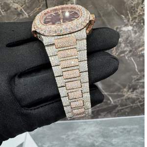 Reloj de Negocios de Alta Calidad con Diamantes de Moissanita DEF de Laboratorio de 40 mm, Estilo Hip Hop, Movimiento de Cuarzo - Product Image 6