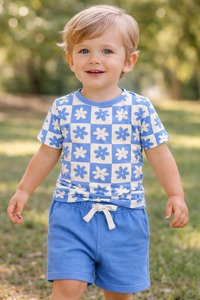 100% Bamboo Baby Boys Solid Top Bottom Set Customized Ultra Soft Breathable Skin Friendly Eco Friendly All-season Infant Outfit - Product Image 2