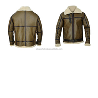 Vestes en cuir décontractées pour hommes en peau de mouton marron de qualité supérieure, fabrication sur mesure, mode d'hiver avec col en fourrure, veste tendance