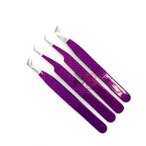 Pinzas para Pestañas con Logotipo Personalizado, Marca Privada, Profesionales, de Precisión, de Acero Inoxidable, Puntiagudas, Antiestáticas, de Alta Calidad - Product Image 1