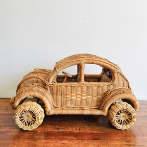Premium quality handbraided toy <b>cars</b> and trucks classic rattan <b>car</b> good price children toys - Product Image 5